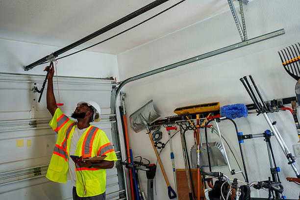 Professional Garage Door technician working in Warner, OK